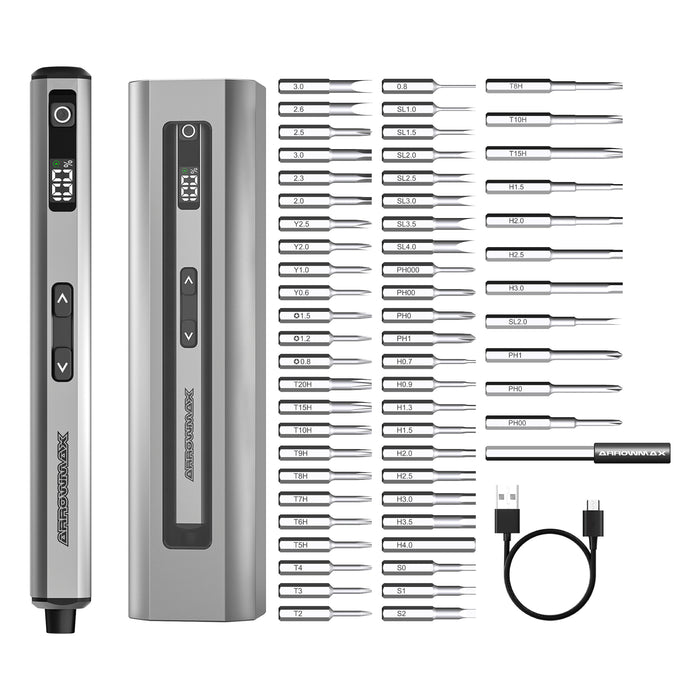 SES NANO Electric Screwdriver With Alu Case (60 in 1) 5kgf.cm Space Gray(AM-230411-G)