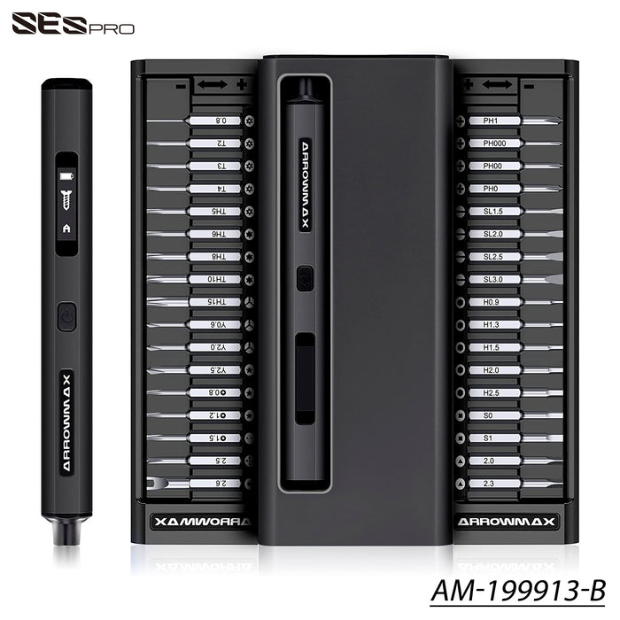 SES PRO Smart Motion Control Electric Screwdriver With Alu Case (34 in 1)(AM-199913)