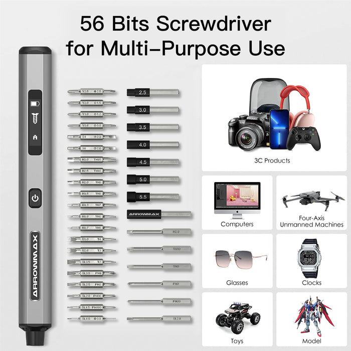 SES MAX PLUS Smart Motion Control Electric Screwdriver With Alu Case (70 in 1)(AM-230614)