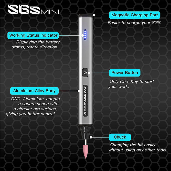 SGS MINI Electric Engraving & Polishing Pen With Alu Case (36 in 1)(AM-199211)