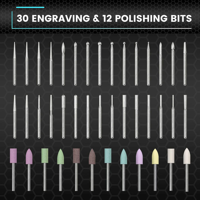 SGS PRO Smart Electric Engraving & Polishing Pen With Alu Case (42 in 1)(AM-199213 )