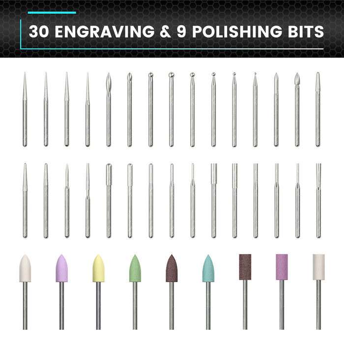 GC6 Smart Electric Engraving & Polishing Pen With Alu Case (39 in 1) Space Black(AM-230316)