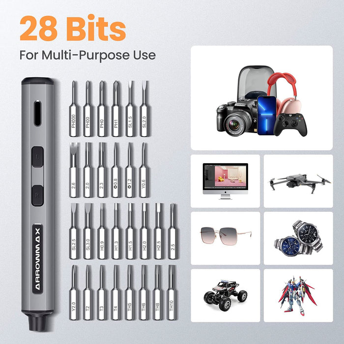 AM-199911 SES MINI Electric Screwdriver With Alu Case (28 in 1)