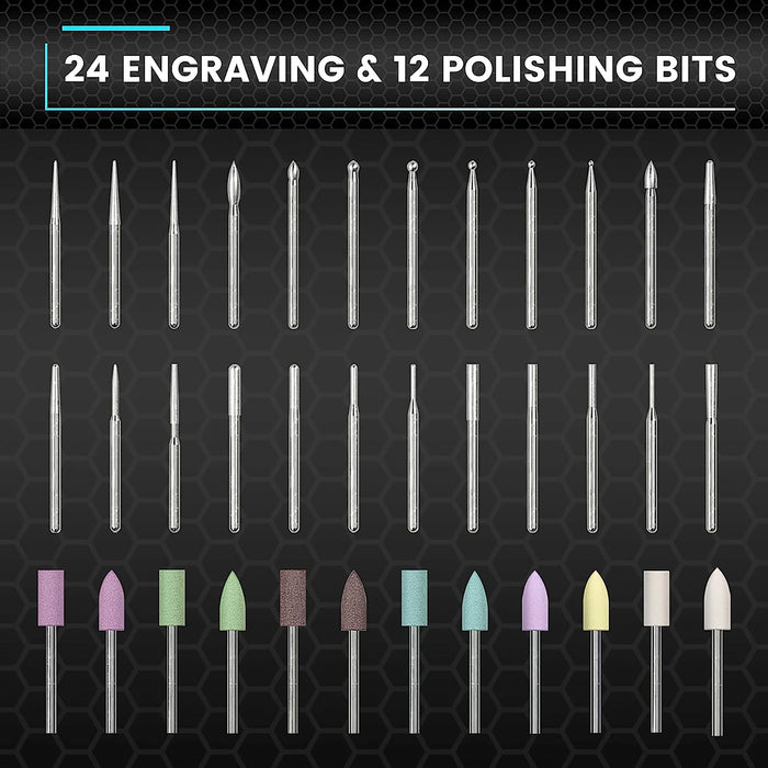 SGS MINI Electric Engraving & Polishing Pen With Alu Case (36 in 1)(AM-199211)