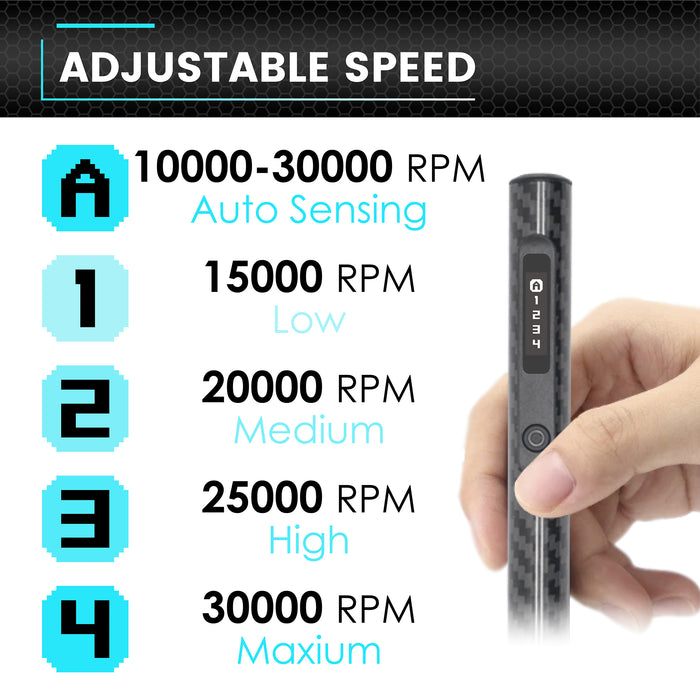 GC6 Plus Smart Electric Engraving & Polishing Pen With Alu Case (39 in 1) Space Black GC6 Bag+ Magnetic wireless charger stand(AM-230317)