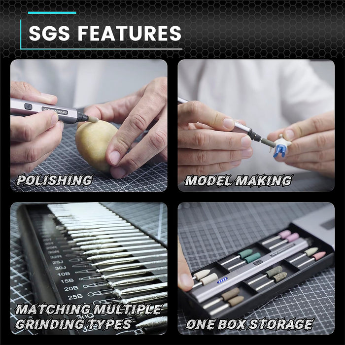 SGS MINI Electric Engraving & Polishing Pen With Alu Case (36 in 1)(AM-199211)