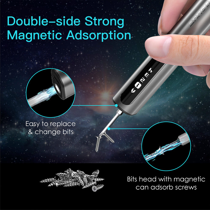 M1 PRO Electric Screwdriver With Alu Case (60 in 1) 10kgf.cm Space Gray(AM-230713-G)