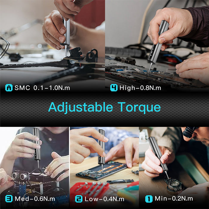 M1 PRO Electric Screwdriver With Alu Case (60 in 1) 10kgf.cm Space Gray(AM-230713-G)