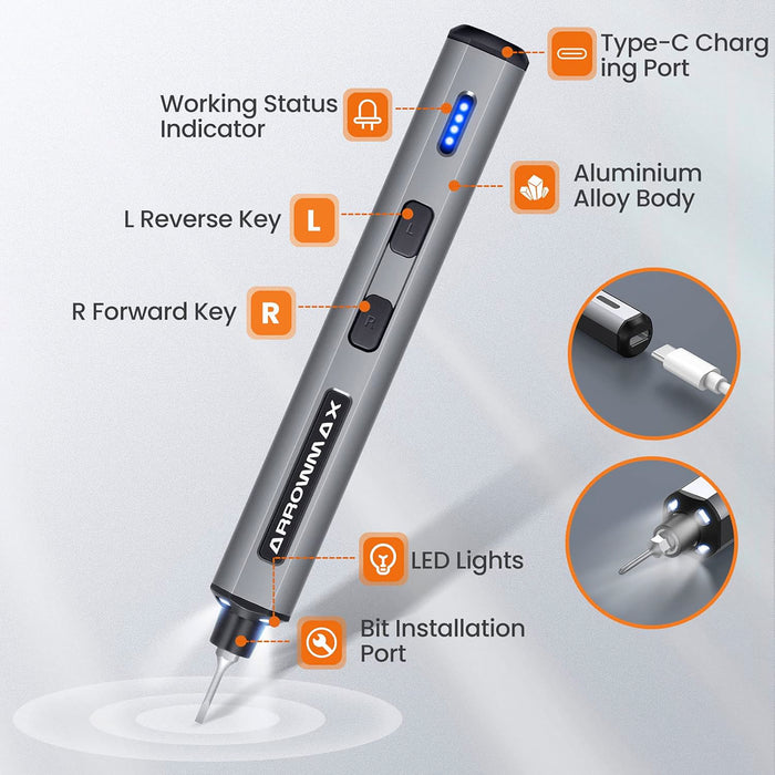 AM-199911 SES MINI Electric Screwdriver With Alu Case (28 in 1)