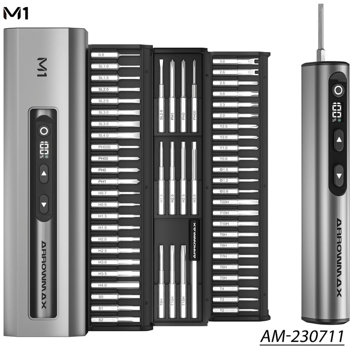 M1 Electric Screwdriver With Alu Case (60 in 1) 10kgf.cm(AM-230711)