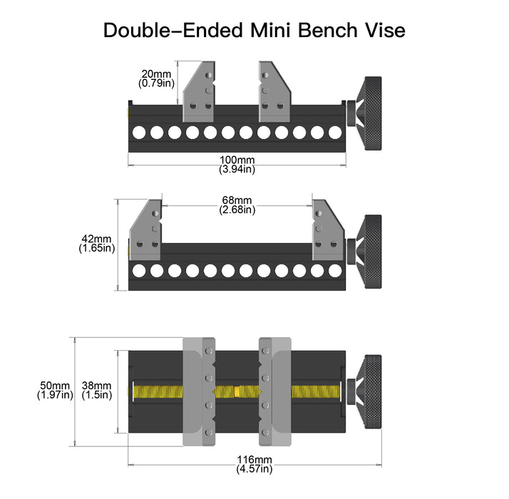 ARROWMAX Double-Ended Mini Bench Vise(AM-230682)
