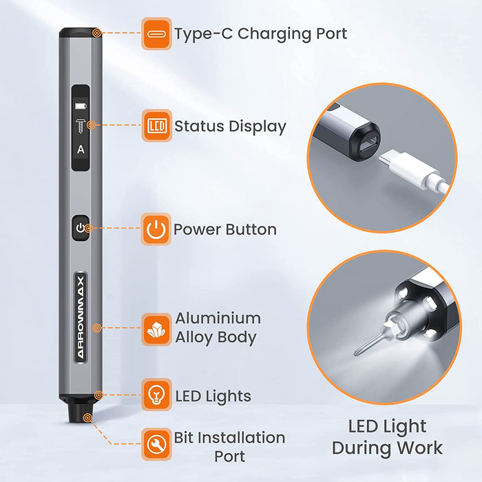 SES PRO Smart Motion Control Electric Screwdriver With Alu Case (34 in 1)(AM-199913)