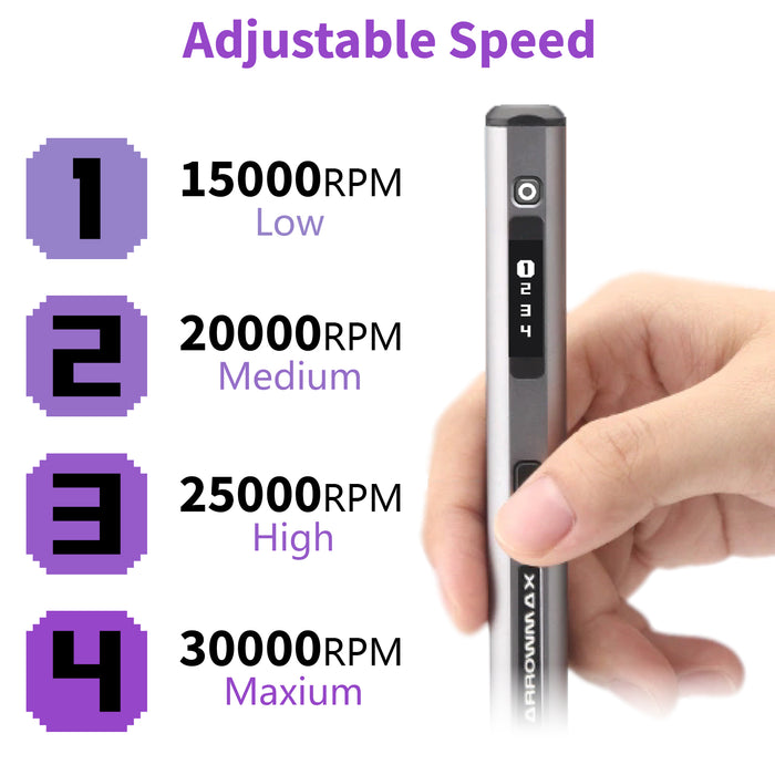 SGS Electric Engraving Pen With 30 Bits Space Gray(AM-230412-G)