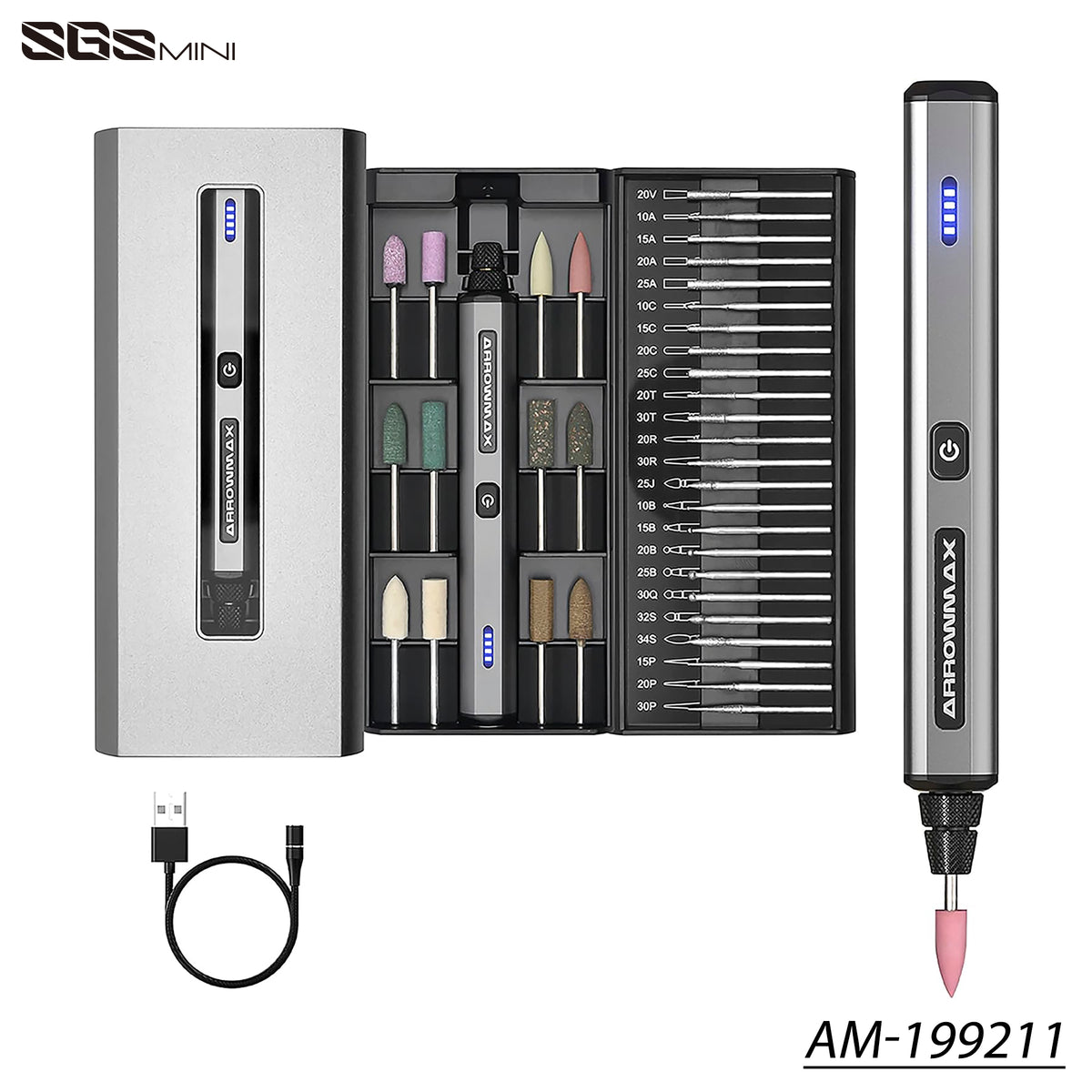 SGS MINI Electric Engraving & Polishing Pen With Alu Case