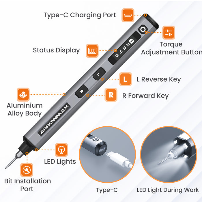 AM-199912-72 SES Electric Screwdriver With Alu Case (72 in 1) Space Gray